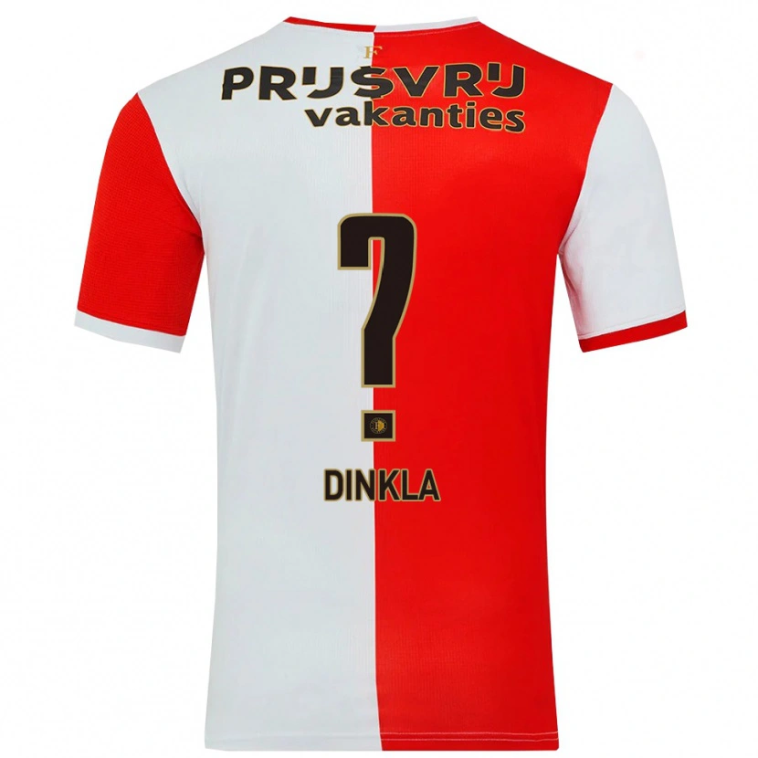 Danxen Dětské Claire Dinkla #0 Červená Bílá Domů Hráčské Dresy 2025/26 Dres