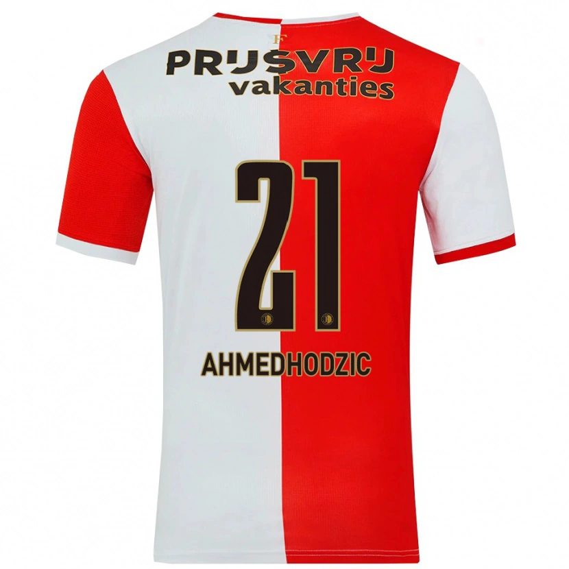 Danxen Dětské Anel Ahmedhodzic #21 Červená Bílá Domů Hráčské Dresy 2025/26 Dres