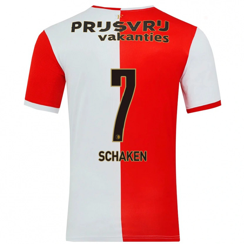 Danxen Dětské Jerayno Schaken #7 Červená Bílá Domů Hráčské Dresy 2025/26 Dres