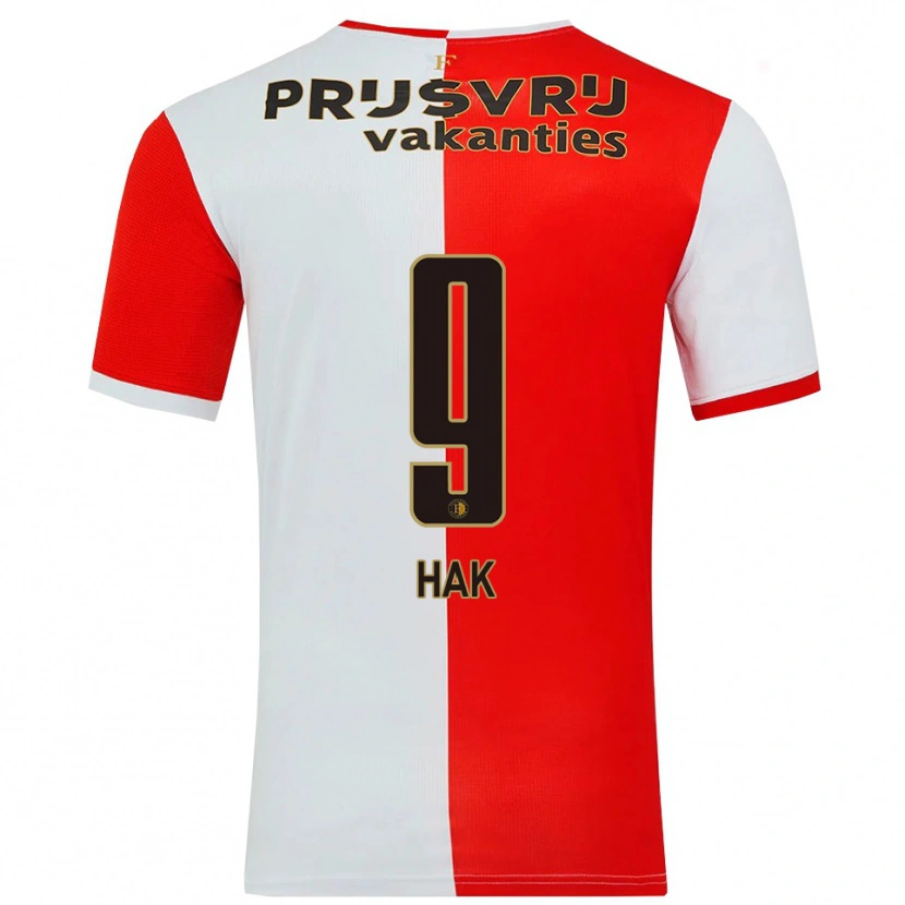 Danxen Dětské Xavi Hak #9 Červená Bílá Domů Hráčské Dresy 2025/26 Dres