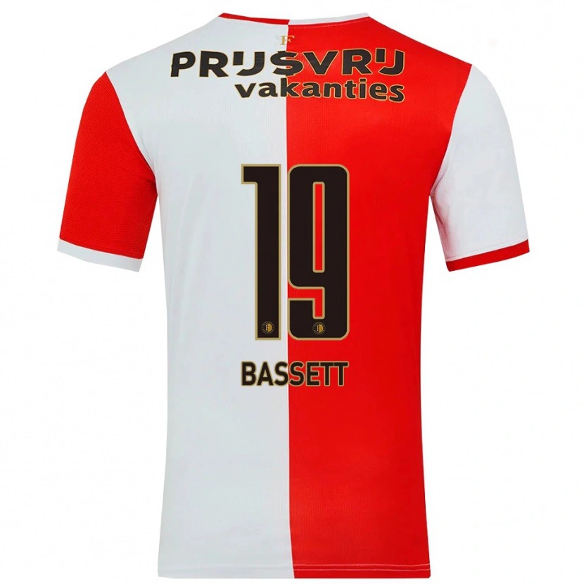 Danxen Dětské Cole Bassett #19 Červená Bílá Domů Hráčské Dresy 2025/26 Dres