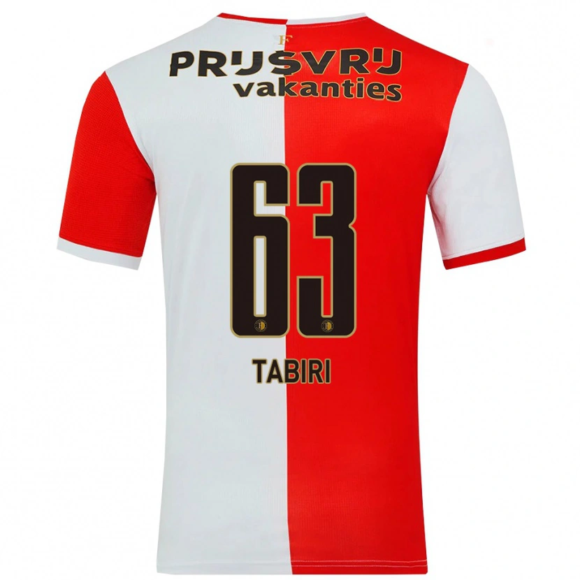 Danxen Dětské Kwame Tabiri #63 Červená Bílá Domů Hráčské Dresy 2025/26 Dres