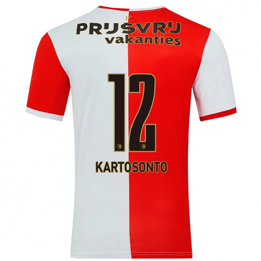 Danxen Dětské Sirano Kartosonto #12 Červená Bílá Domů Hráčské Dresy 2025/26 Dres