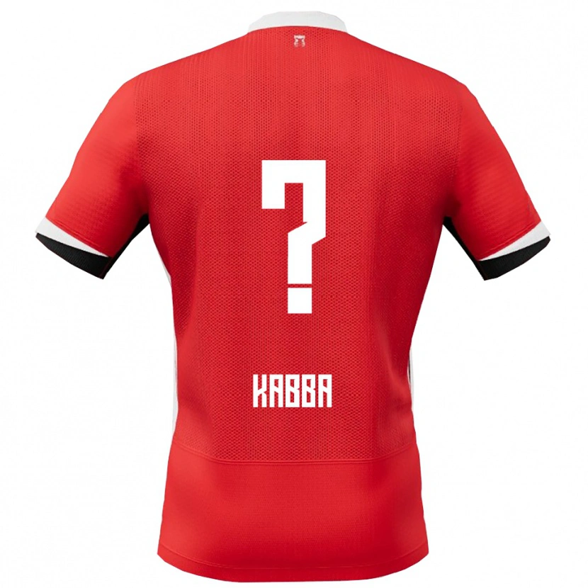 Danxen Dětské Arouna Kabba #0 Červená Bílá Domů Hráčské Dresy 2025/26 Dres