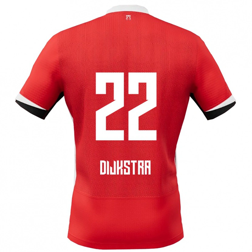 Danxen Dětské Elijah Dijkstra #22 Červená Bílá Domů Hráčské Dresy 2025/26 Dres