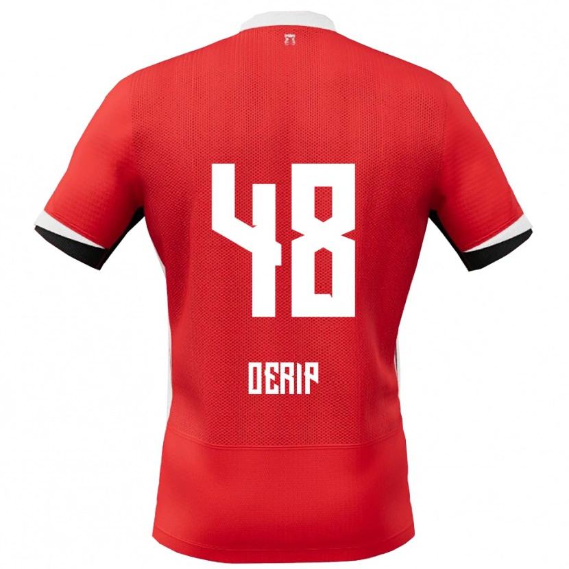 Danxen Dětské Julian Oerip #48 Červená Bílá Domů Hráčské Dresy 2025/26 Dres
