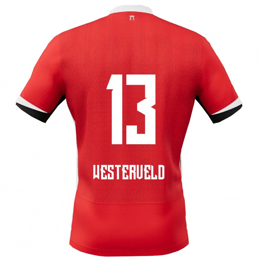 Danxen Dětské Sem Westerveld #13 Červená Bílá Domů Hráčské Dresy 2025/26 Dres