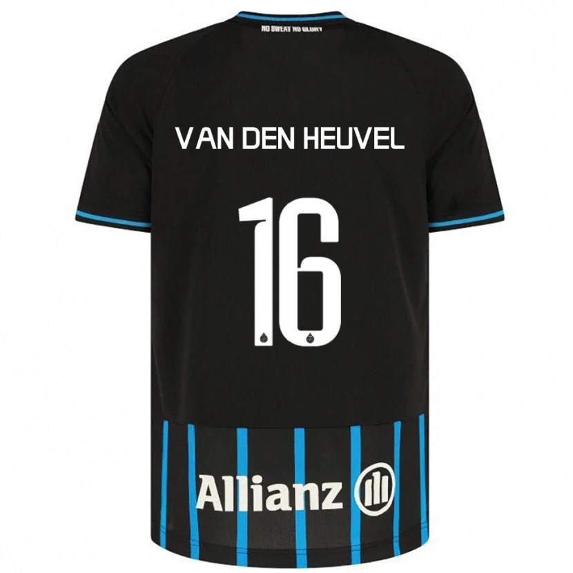 Danxen Dětské Dani Van Den Heuvel #16 Černá Modrá Domů Hráčské Dresy 2025/26 Dres