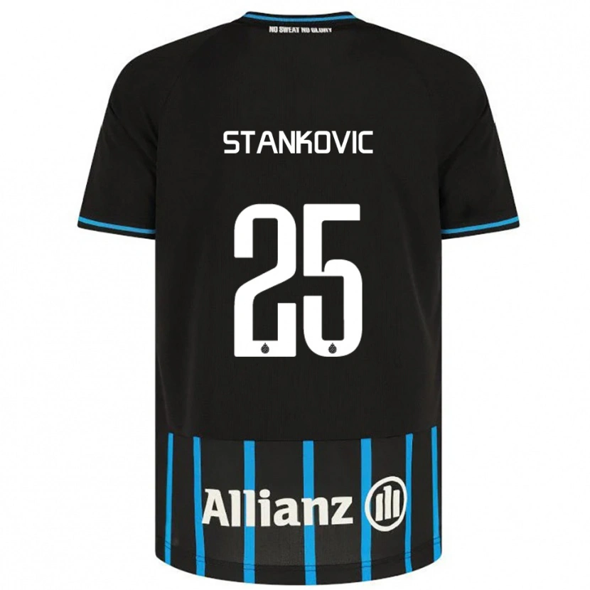 Danxen Dětské Aleksandar Stanković #25 Černá Modrá Domů Hráčské Dresy 2025/26 Dres