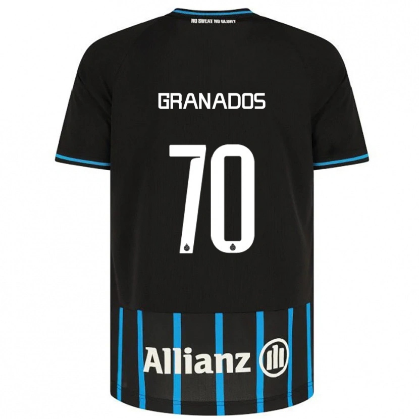 Danxen Dětské Alejandro Granados #70 Černá Modrá Domů Hráčské Dresy 2025/26 Dres