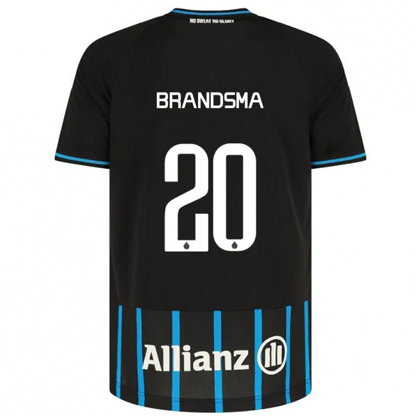 Danxen Dětské Ilke Brandsma #20 Černá Modrá Domů Hráčské Dresy 2025/26 Dres