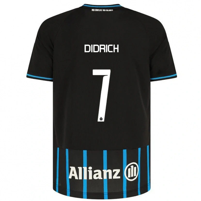 Danxen Dětské Brian Didrich #7 Černá Modrá Domů Hráčské Dresy 2025/26 Dres