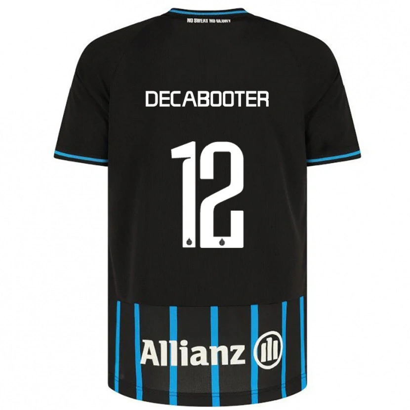 Danxen Dětské Marith Decabooter #12 Černá Modrá Domů Hráčské Dresy 2025/26 Dres