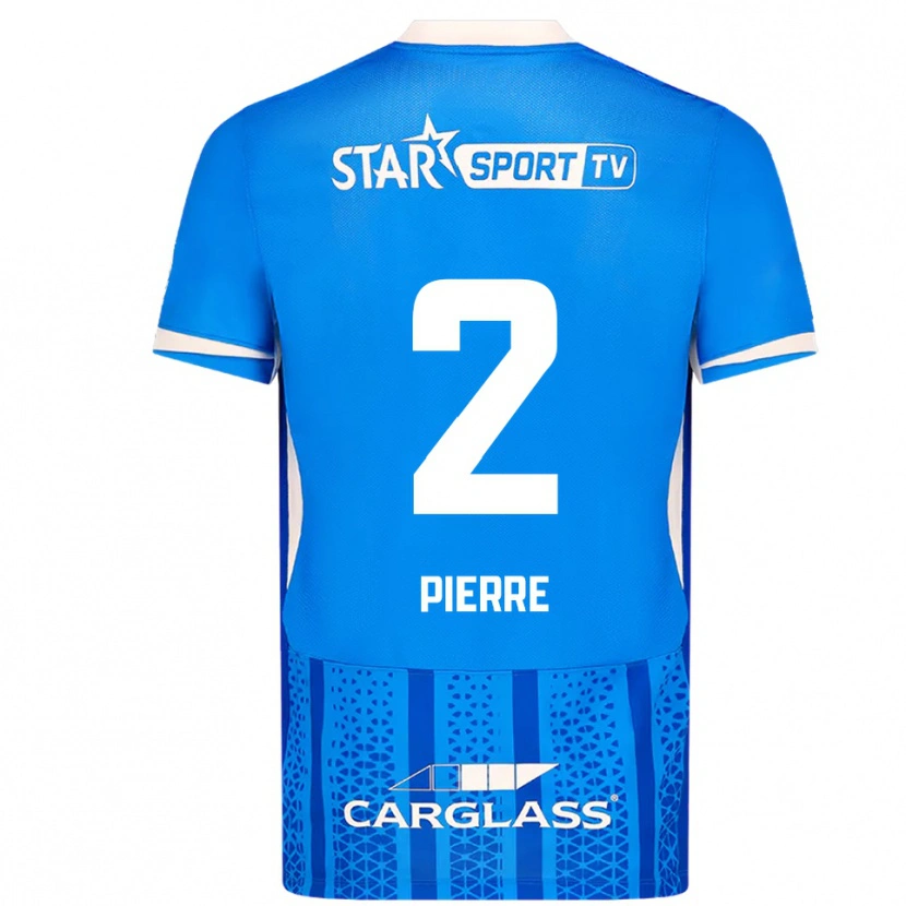 Danxen Dětské Kayden Pierre #2 Modrá Bílá Domů Hráčské Dresy 2025/26 Dres