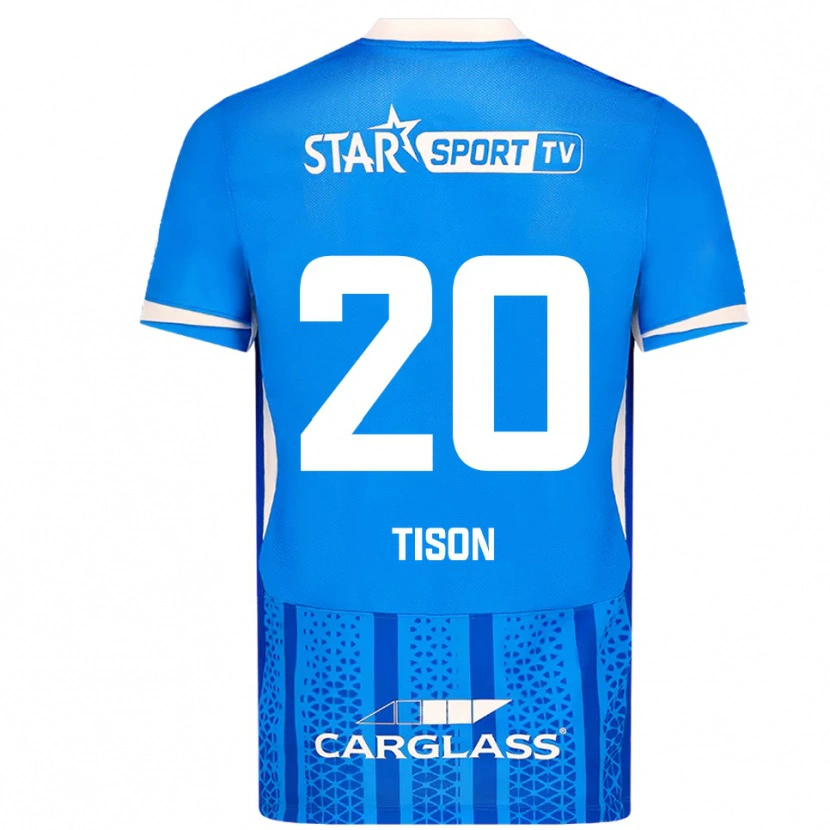 Danxen Dětské Charlotte Tison #20 Modrá Bílá Domů Hráčské Dresy 2025/26 Dres
