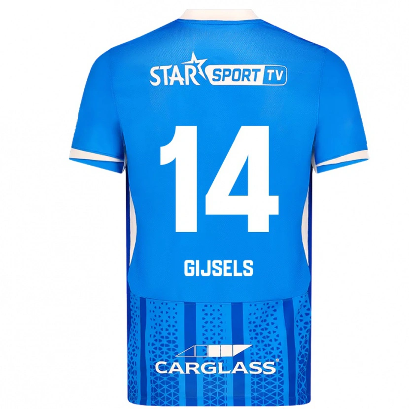 Danxen Dětské Kellen Gijsels #14 Modrá Bílá Domů Hráčské Dresy 2025/26 Dres