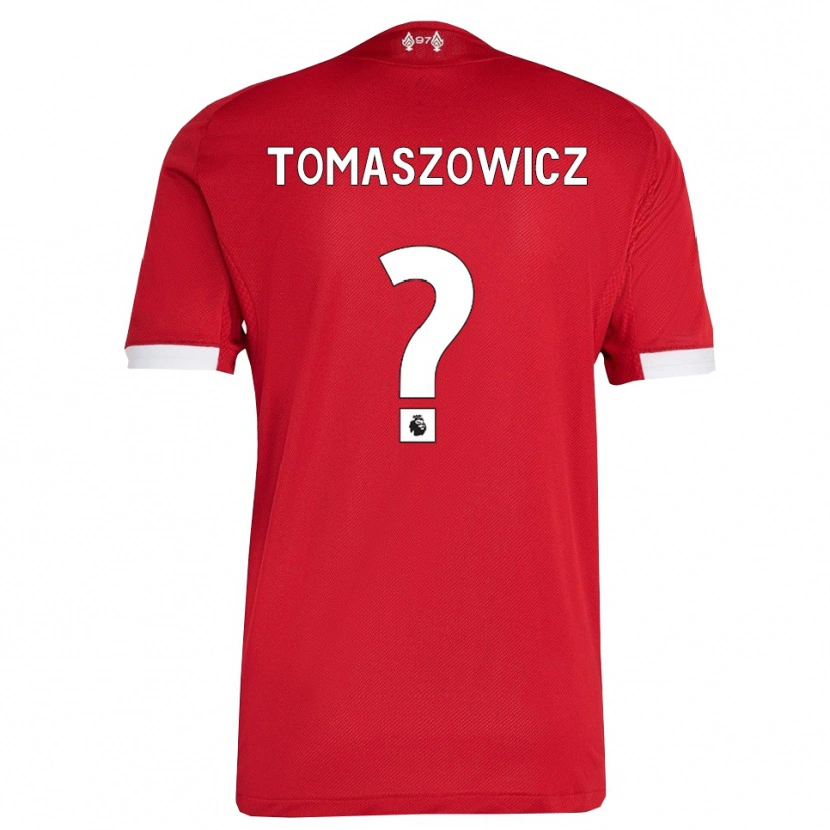 Danxen Dětské Aiden Tomaszowicz #0 Červená Bílá Domů Hráčské Dresy 2025/26 Dres