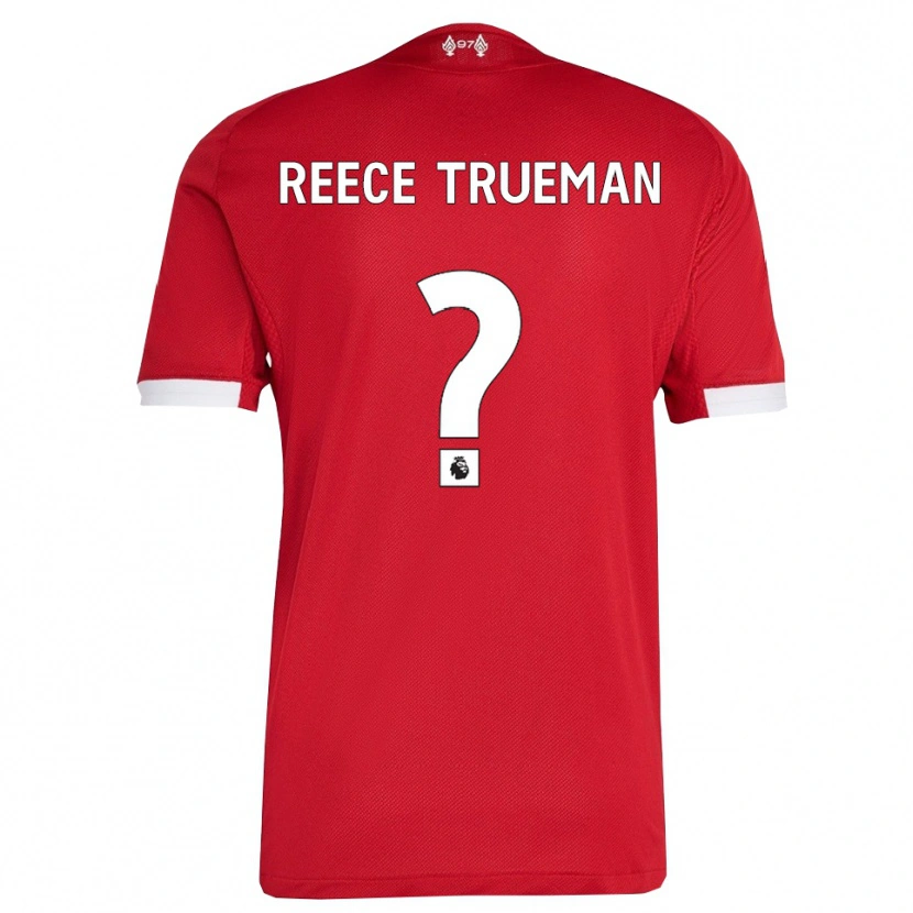 Danxen Dětské Reece Trueman #0 Červená Bílá Domů Hráčské Dresy 2025/26 Dres