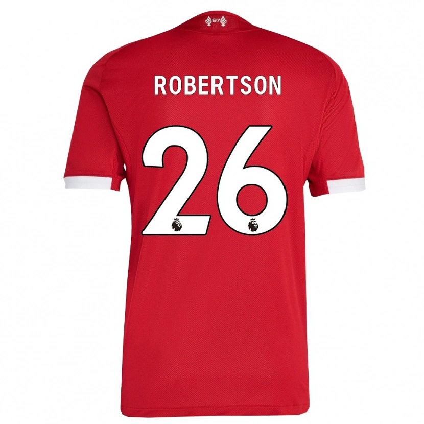 Danxen Dětské Andrew Robertson #26 Červená Bílá Domů Hráčské Dresy 2025/26 Dres
