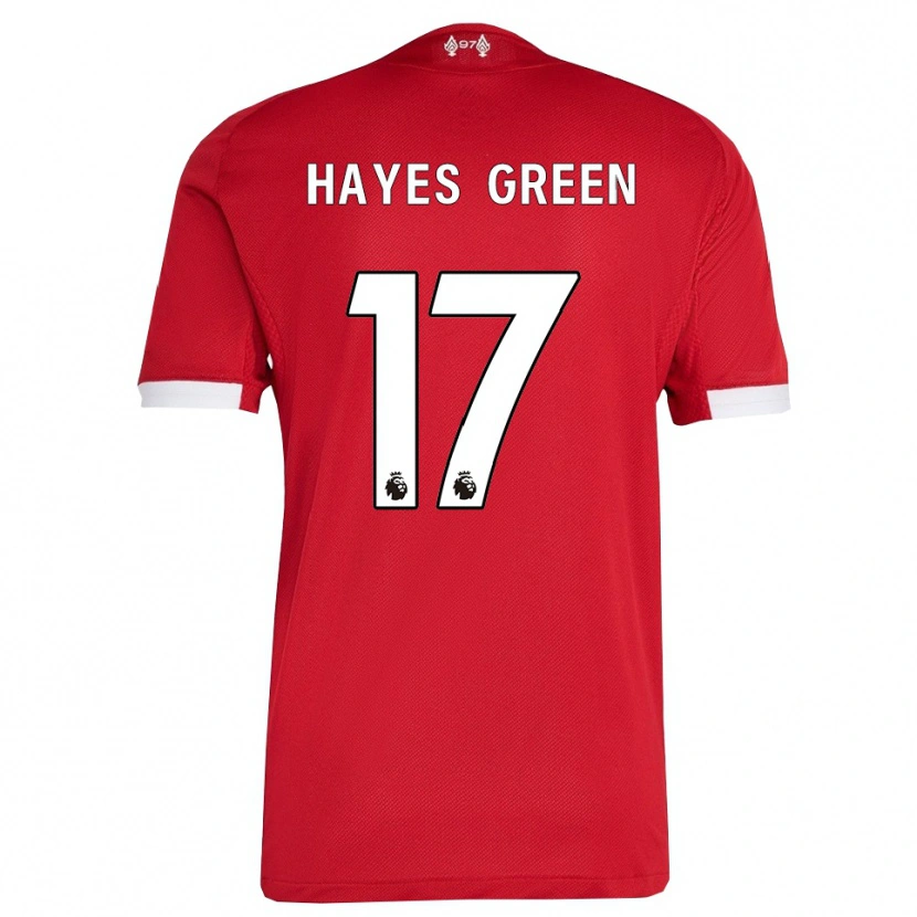 Danxen Dětské Charlie Hayes-Green #17 Červená Bílá Domů Hráčské Dresy 2025/26 Dres