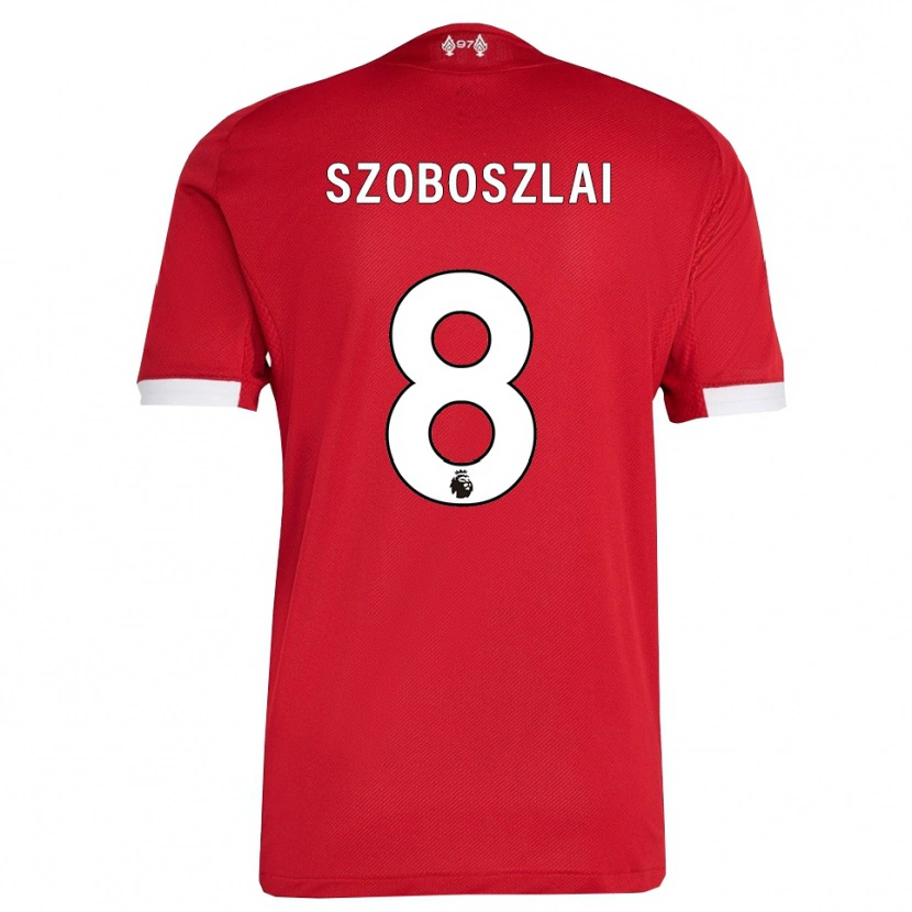 Danxen Dětské Dominik Szoboszlai #8 Červená Bílá Domů Hráčské Dresy 2025/26 Dres