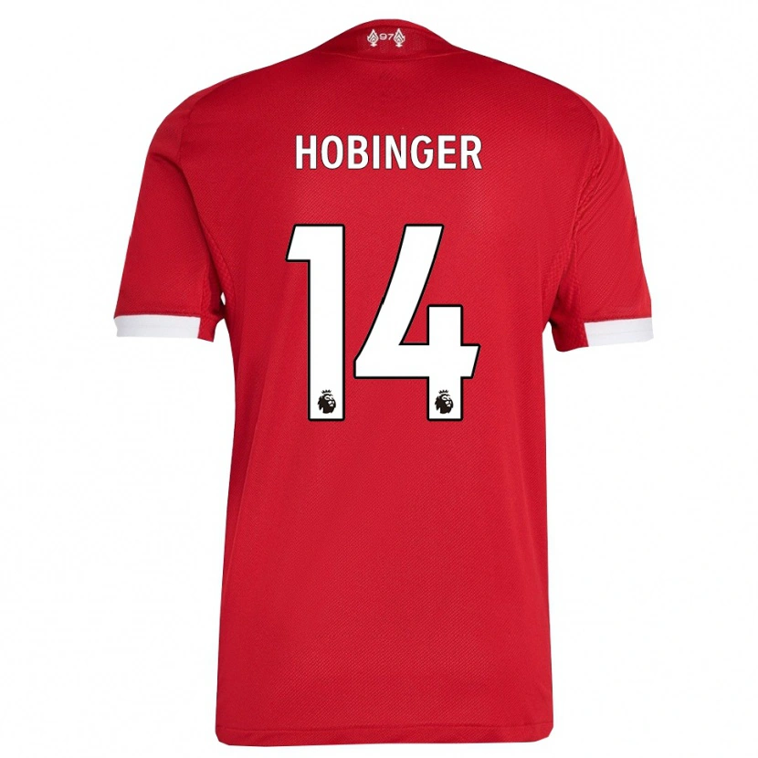 Danxen Dětské Marie Höbinger #14 Červená Bílá Domů Hráčské Dresy 2025/26 Dres