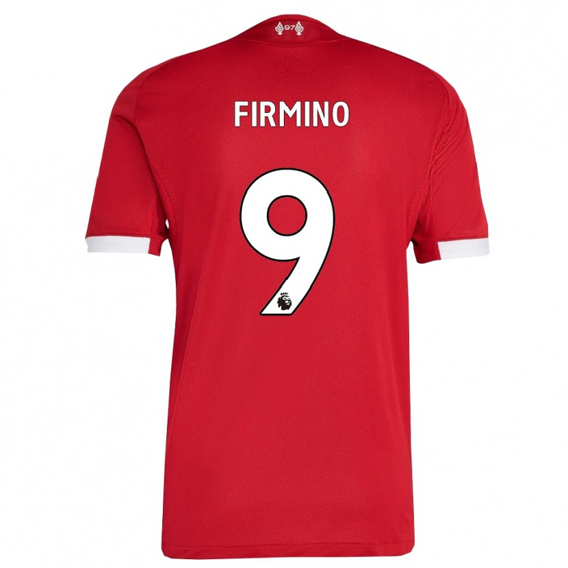 Danxen Dětské Roberto Firmino #9 Červená Bílá Domů Hráčské Dresy 2025/26 Dres