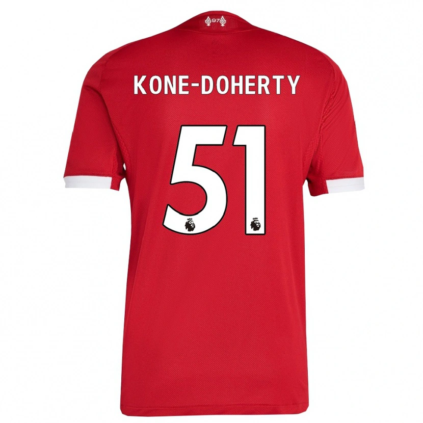 Danxen Dětské Trent Kone-Doherty #51 Červená Bílá Domů Hráčské Dresy 2025/26 Dres