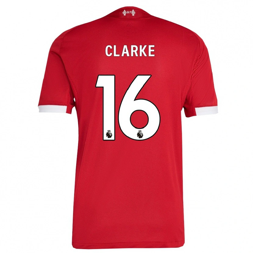 Danxen Dětské Lucas Clarke #16 Červená Bílá Domů Hráčské Dresy 2025/26 Dres