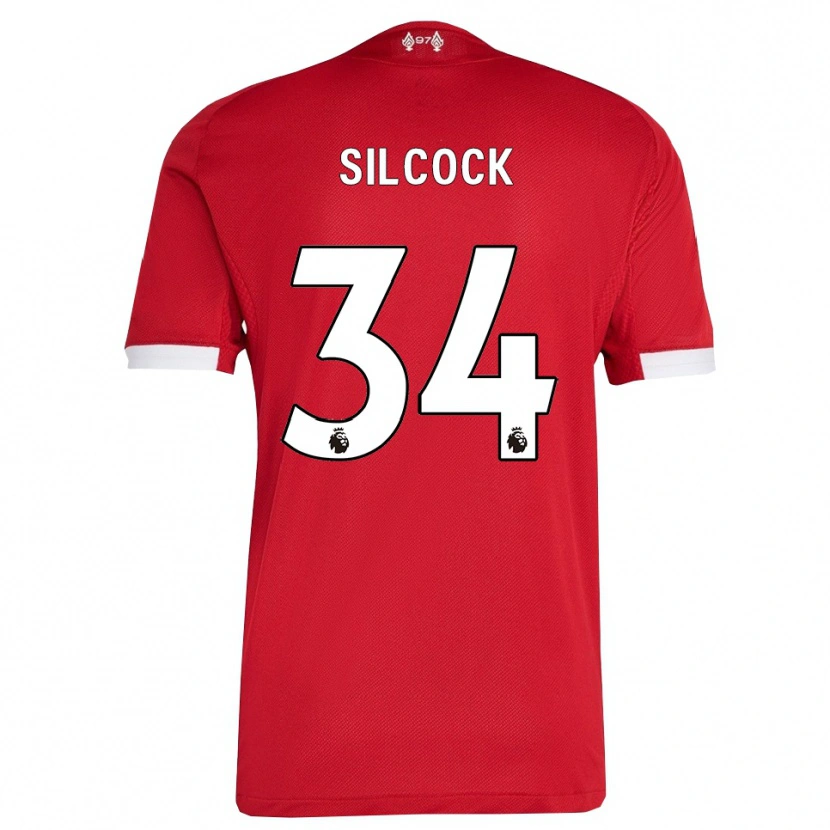 Danxen Dětské Hannah Silcock #34 Červená Bílá Domů Hráčské Dresy 2025/26 Dres