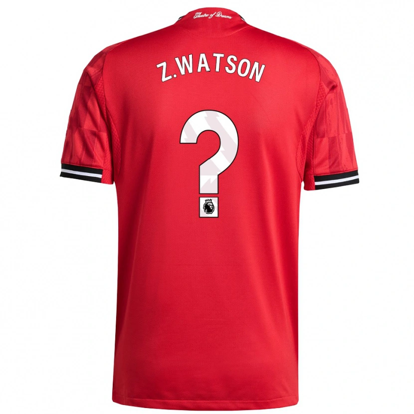 Danxen Dětské Zac Watson #0 Červená Černá Bílá Domů Hráčské Dresy 2025/26 Dres