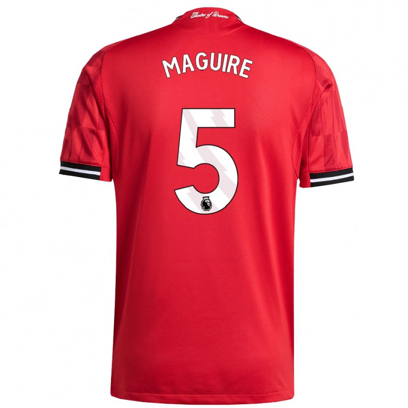 Danxen Dětské Harry Maguire #5 Červená Černá Bílá Domů Hráčské Dresy 2025/26 Dres