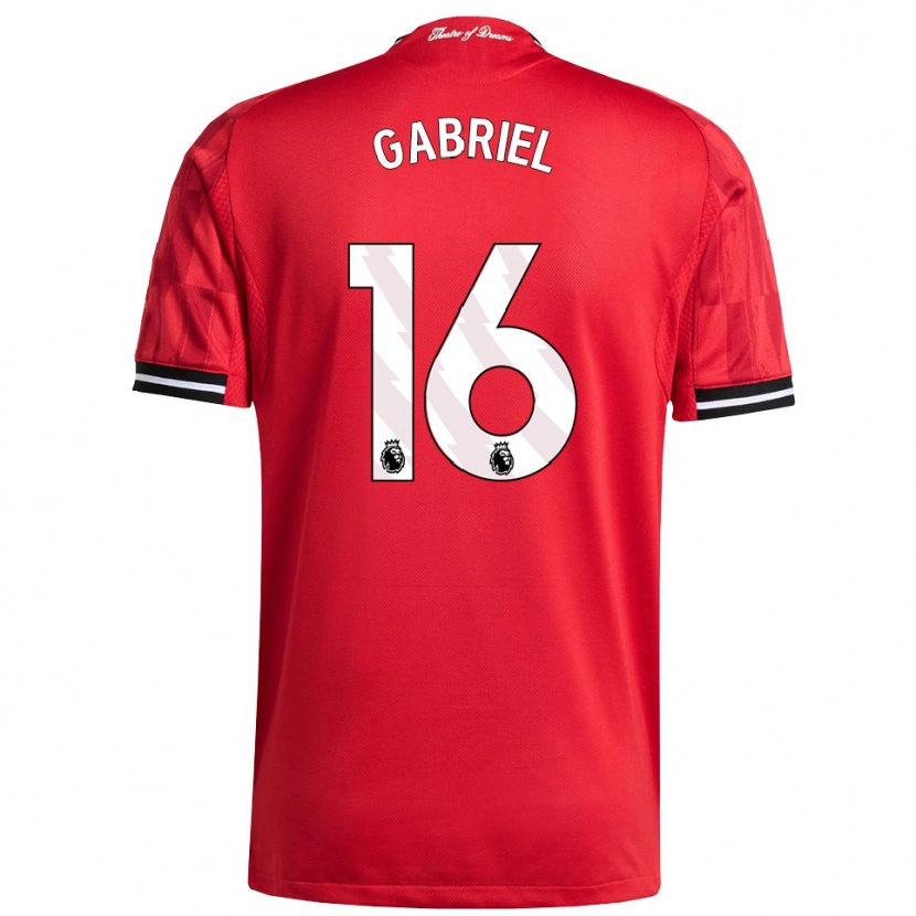 Danxen Dětské Jj Gabriel #16 Červená Černá Bílá Domů Hráčské Dresy 2025/26 Dres