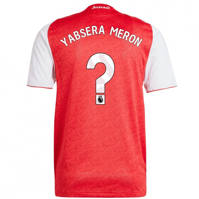 Danxen Dětské Yabsera Meron #0 Červená Bílá Domů Hráčské Dresy 2025/26 Dres