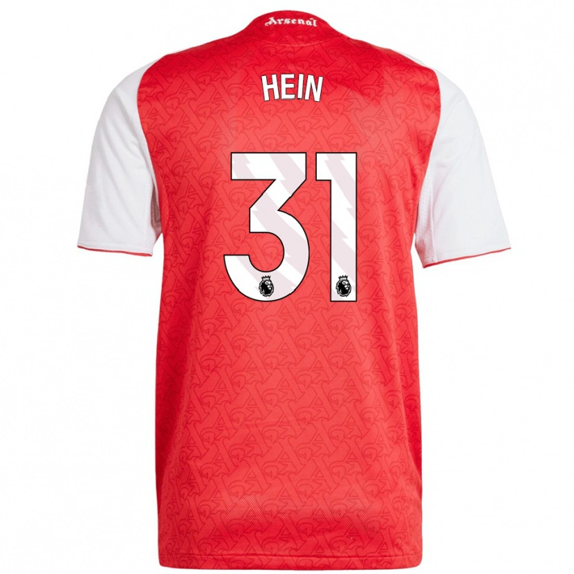 Danxen Dětské Karl Hein #31 Červená Bílá Domů Hráčské Dresy 2025/26 Dres