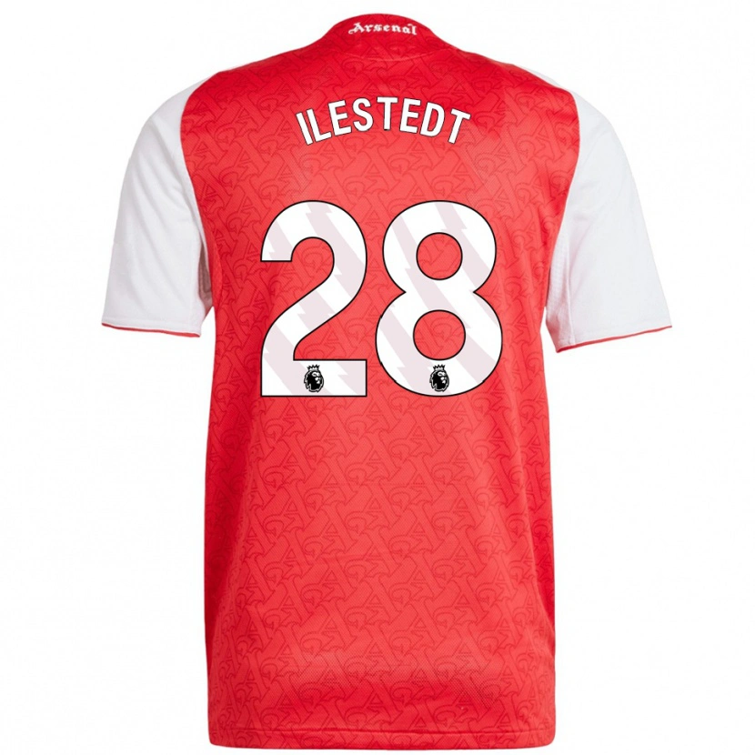 Danxen Dětské Amanda Ilestedt #28 Červená Bílá Domů Hráčské Dresy 2025/26 Dres