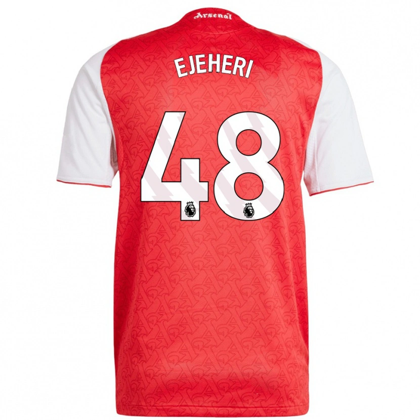 Danxen Dětské Ovie Ejeheri #48 Červená Bílá Domů Hráčské Dresy 2025/26 Dres