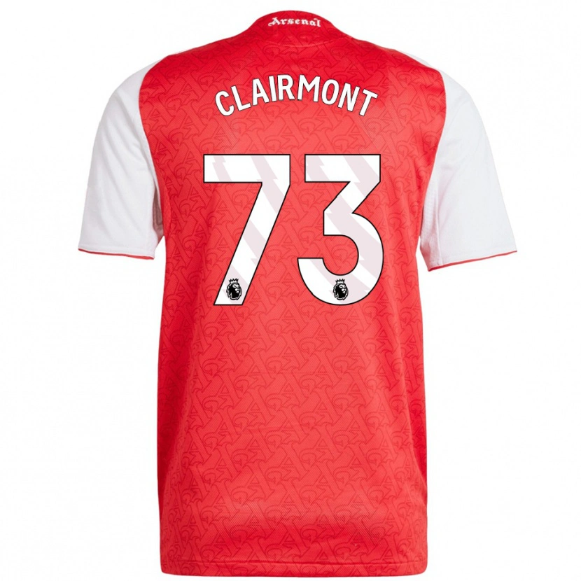 Danxen Dětské Reece Clairmont #73 Červená Bílá Domů Hráčské Dresy 2025/26 Dres