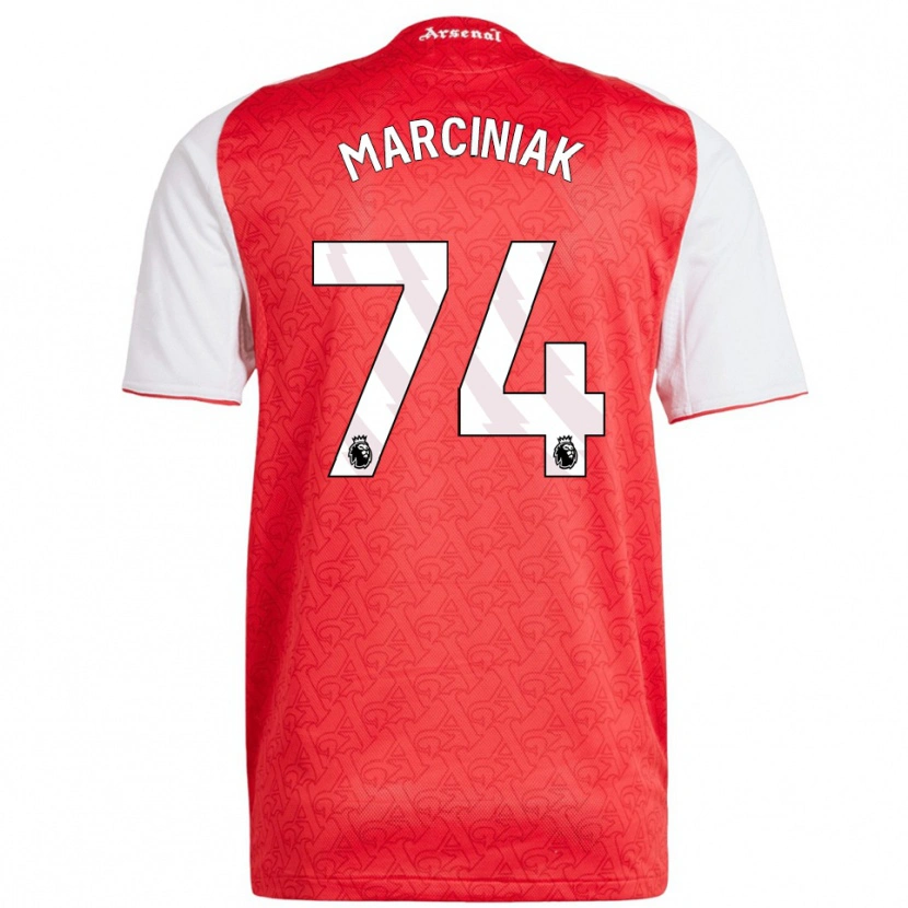 Danxen Dětské Alex Marciniak #74 Červená Bílá Domů Hráčské Dresy 2025/26 Dres