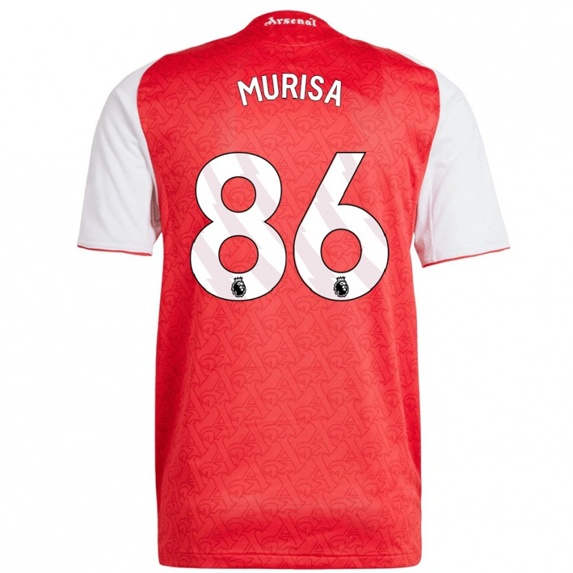 Danxen Dětské Teshaun Murisa #86 Červená Bílá Domů Hráčské Dresy 2025/26 Dres