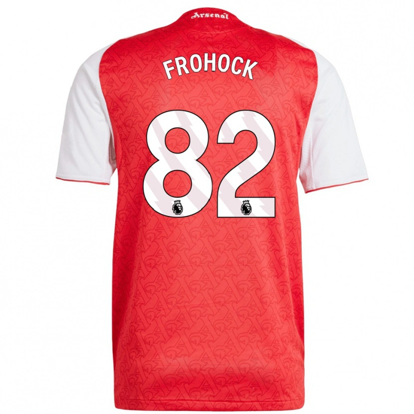 Danxen Dětské Marley Frohock #82 Červená Bílá Domů Hráčské Dresy 2025/26 Dres