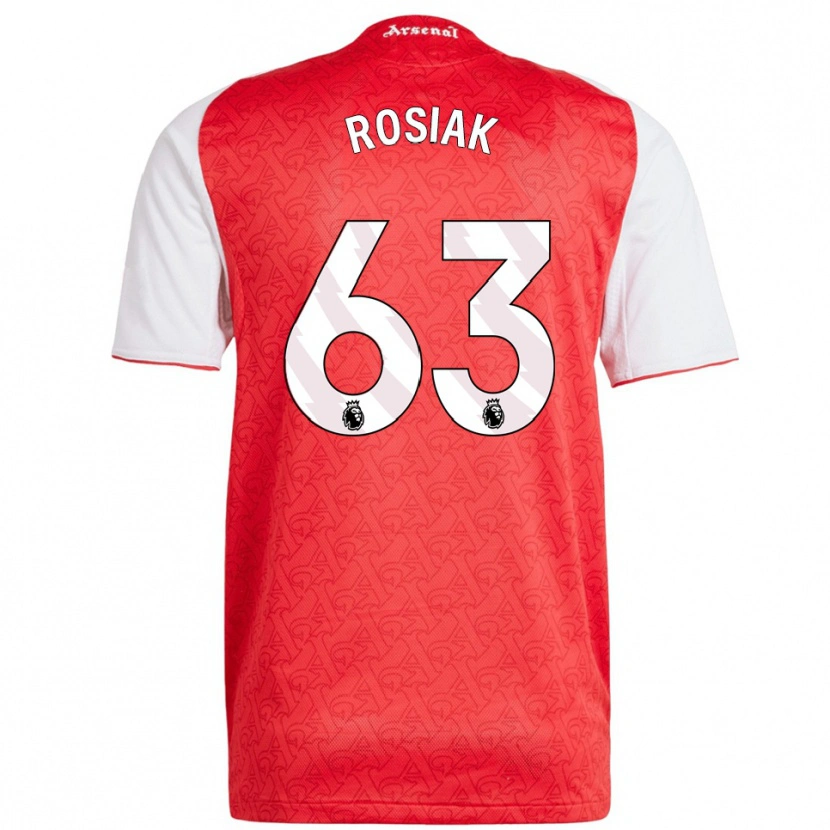 Danxen Dětské Michal Rosiak #63 Červená Bílá Domů Hráčské Dresy 2025/26 Dres