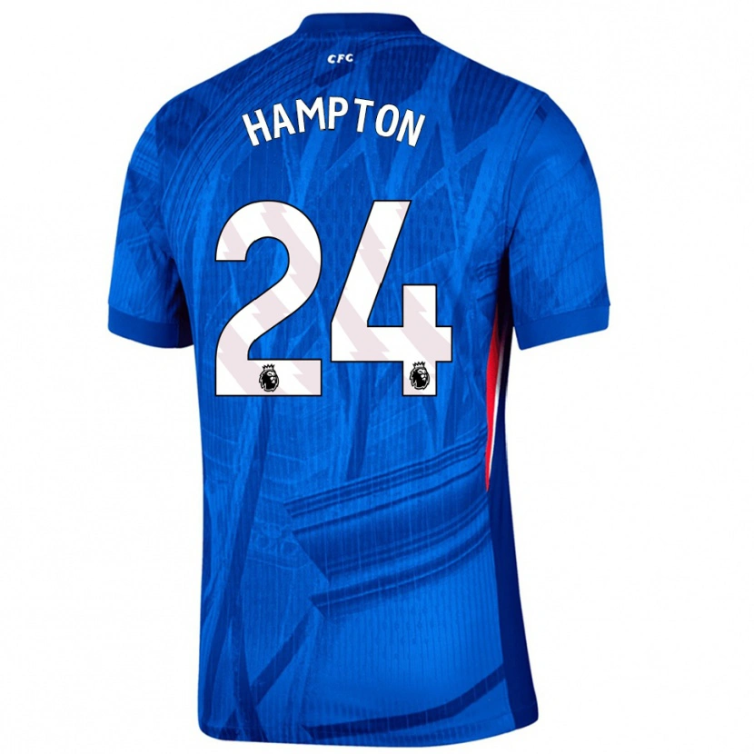 Danxen Dětské Hannah Hampton #24 Modrá Bílá Domů Hráčské Dresy 2025/26 Dres