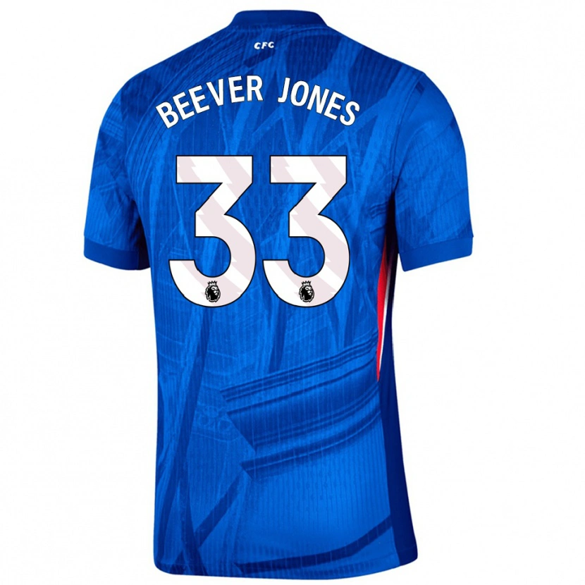Danxen Dětské Aggie Beever-Jones #33 Modrá Bílá Domů Hráčské Dresy 2025/26 Dres