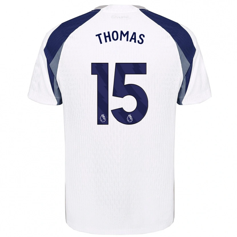 Danxen Dětské Cameron Thomas #15 Bílá Tmavě Modrá Domů Hráčské Dresy 2025/26 Dres