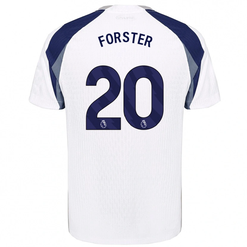 Danxen Dětské Fraser Forster #20 Bílá Tmavě Modrá Domů Hráčské Dresy 2025/26 Dres
