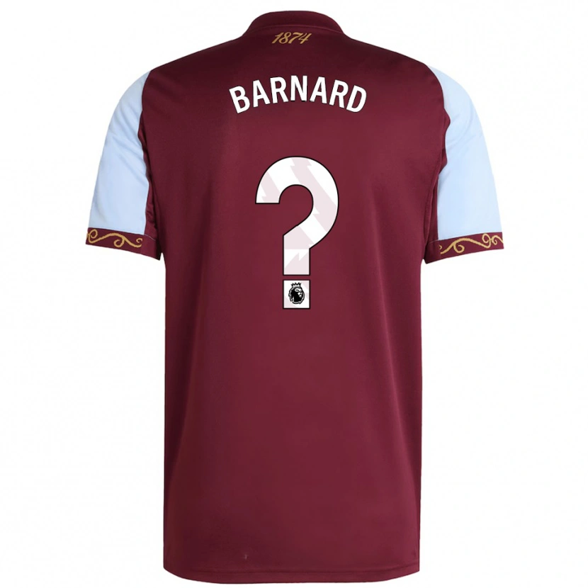 Danxen Dětské Finlay Barnard #0 Burgundská Nebesky Modrá Domů Hráčské Dresy 2025/26 Dres