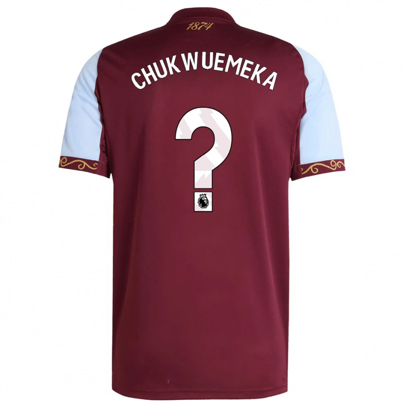 Danxen Dětské Caleb Chukwuemeka #0 Burgundská Nebesky Modrá Domů Hráčské Dresy 2025/26 Dres