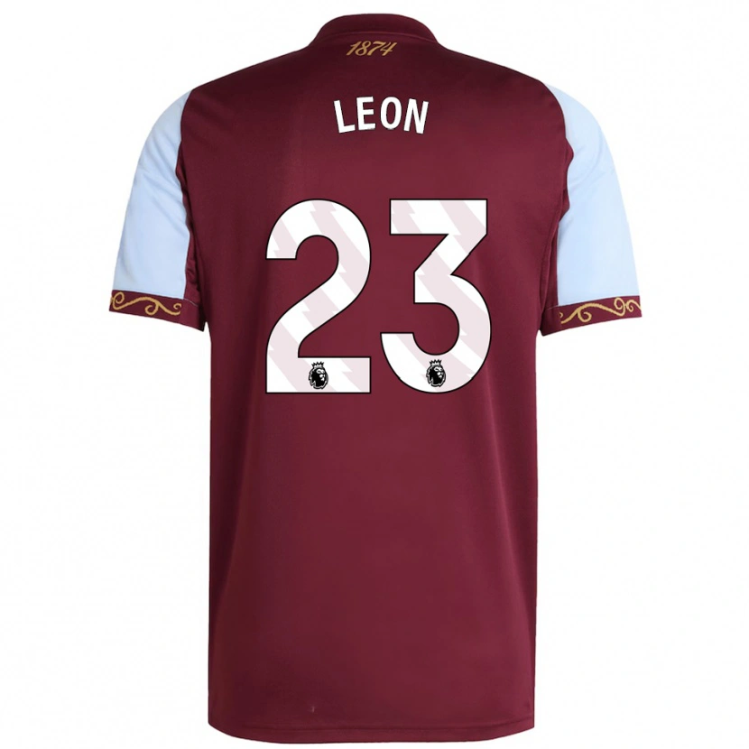 Danxen Dětské Adriana Leon #23 Burgundská Nebesky Modrá Domů Hráčské Dresy 2025/26 Dres