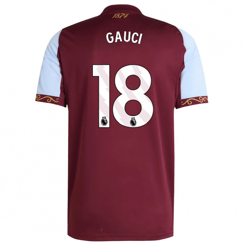 Danxen Dětské Joe Gauci #18 Burgundská Nebesky Modrá Domů Hráčské Dresy 2025/26 Dres